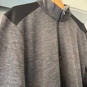 Nordstrom PGA Tour Golf Quarter 1/4 Zip Sweater Charcoal Grey Mens Active NWT